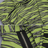 NATALIA High-Slit Stripes Midi Dress