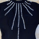 Neck Embellished Party Playsuit