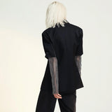 Primetime Looks-Net-sleeve long blazer