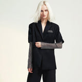 Primetime Looks-Net-sleeve long blazer