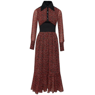 NORA Ditsy Florals Retro Midi Dress