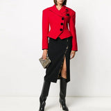 Notched Lapel Retro Blazer