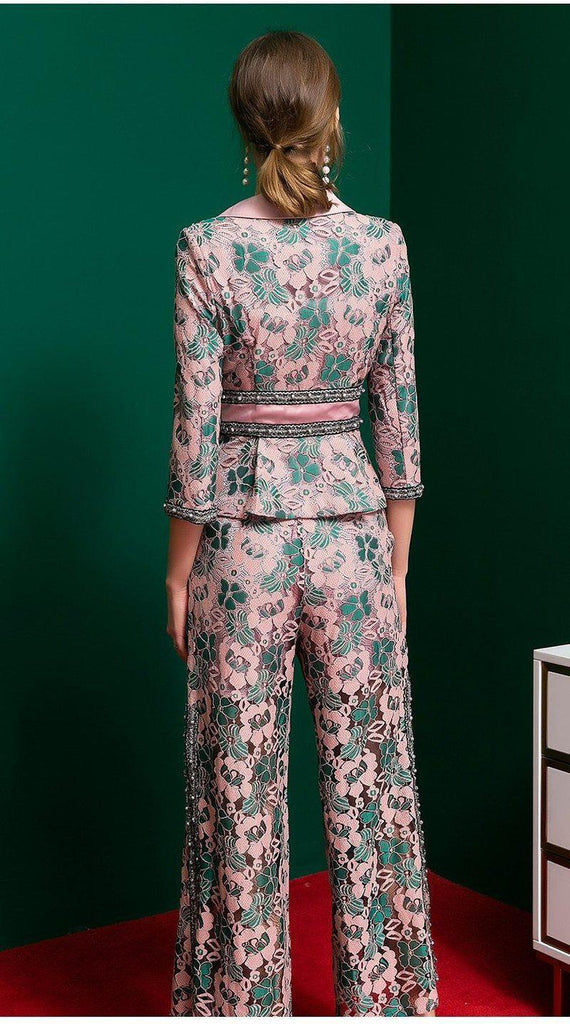 Primetime Looks-OASIS Floral tunic and pants set