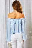 Off Shoulder Ruffle top in colors
