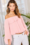 Off Shoulder Ruffle top in colors