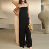 Primetime Looks-Off-shoulder wide-leg holiday jumpsuit