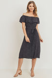 Off The Shoulder CAROL Midi Dress