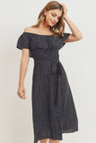 Off The Shoulder CAROL Midi Dress