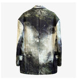 Primetime Looks-Ombre Lapel Loose Fit Blazer