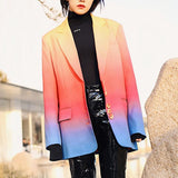 Primetime Looks-Ombre oversized blazer