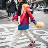 Primetime Looks-Ombre oversized blazer
