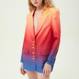 Primetime Looks-Ombre oversized blazer