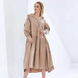 Oversize Hooded Midi Dress in colors