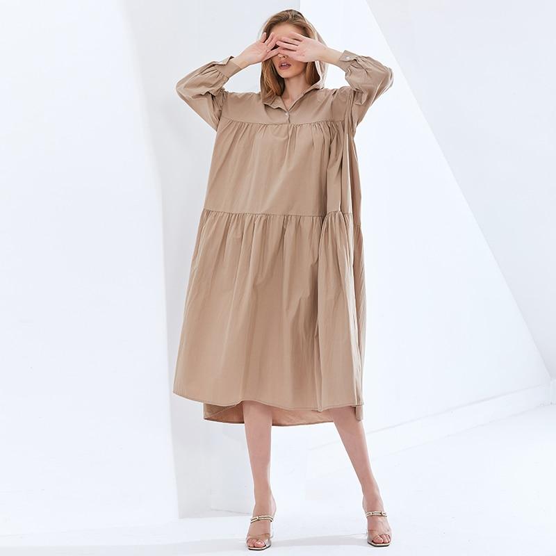 Oversize Hooded Midi Dress in colors