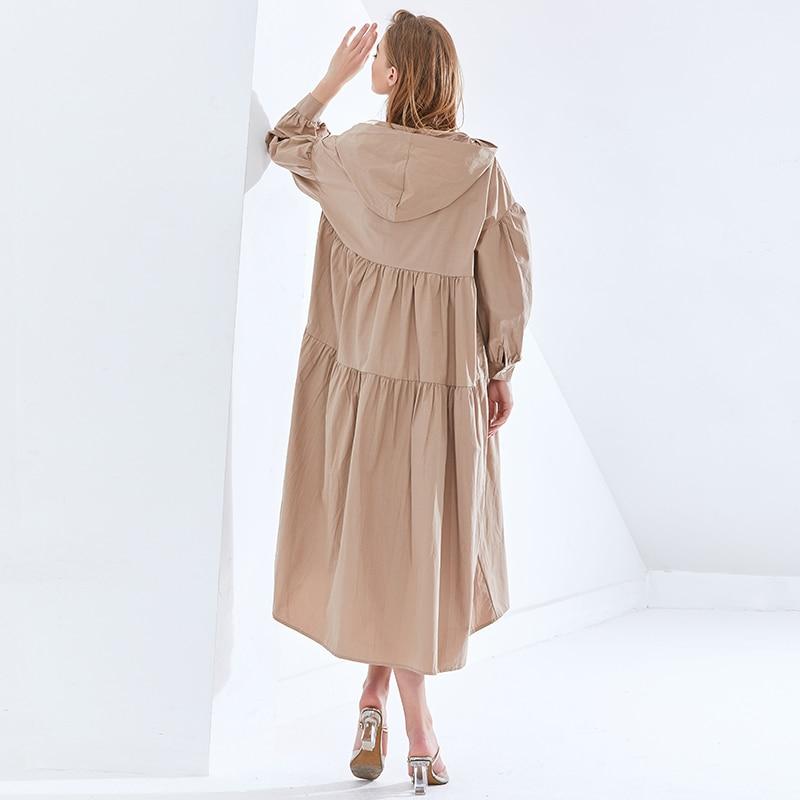 Oversize Hooded Midi Dress in colors