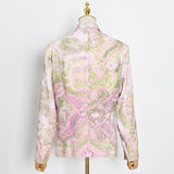 Oversize lapel floral blazer