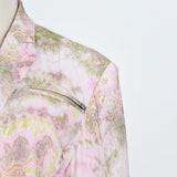 Oversize lapel floral blazer