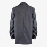 Primetime Looks-Oversize twisted-sleeve long blazer