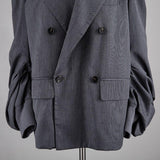 Primetime Looks-Oversize twisted-sleeve long blazer