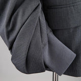 Primetime Looks-Oversize twisted-sleeve long blazer