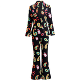 Paisley Print Suit and Pant Set