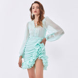 PAMELA Ruffled Mini Dress-Dresses-Primetime-Looks