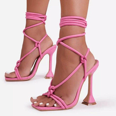 PARTY NIGHT ankle strap mules in colors