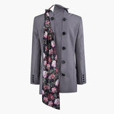 Primetime Looks-Patchwork classic blazer in gray