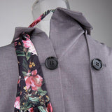 Primetime Looks-Patchwork classic blazer in gray
