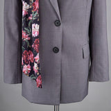 Primetime Looks-Patchwork classic blazer in gray