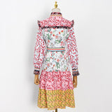 Patchwork Floral Bohemian Mini Dress