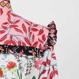 Patchwork Floral Bohemian Mini Dress
