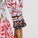 Patchwork Floral Bohemian Mini Dress