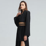 Patchwork lapel short jacket in colors