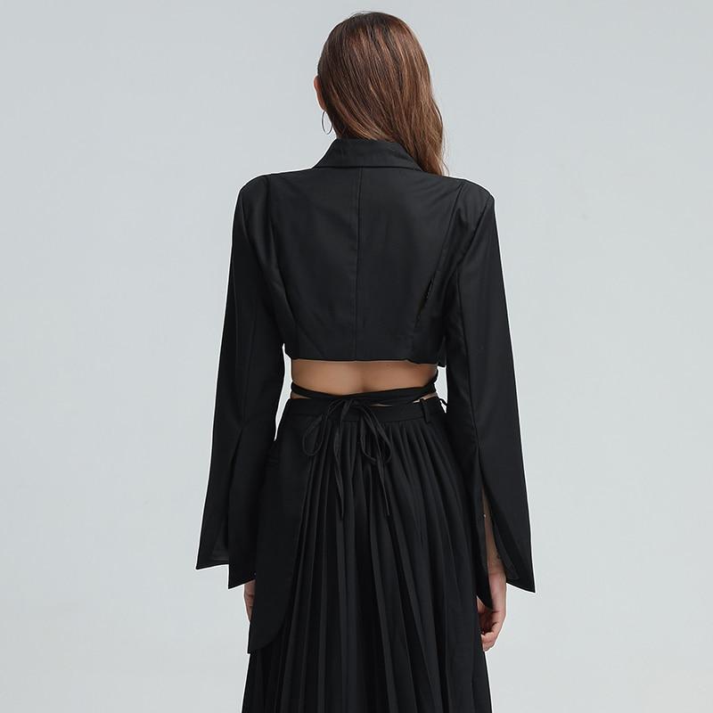 Patchwork lapel short jacket in colors
