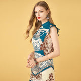 PEARLY Mermaid Floral Beading Mini Dress