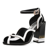 Peep Toe Ankle Straps High Heeled Sandals