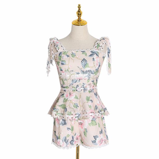 Primetime Looks-Peplum top and shorts holiday set in colors
