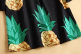 Primetime Looks-Pineapple print shirt & belted pants set