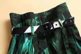 Primetime Looks-Pineapple print shirt & belted pants set