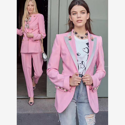 Primetime Looks-PINK OF PINKS floral blazer