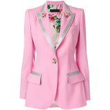 Primetime Looks-PINK OF PINKS floral blazer