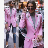 Primetime Looks-PINK OF PINKS floral blazer