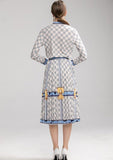 Primetime Looks-Plaid shirt and pleated skirt set