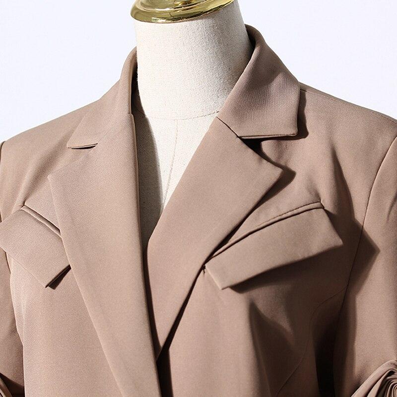 Pleated Sleeve Blazer in colors