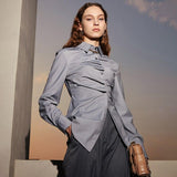 Pleats and Folds Luxe Collared Blouse