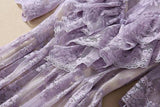POLYANNE ruffled lace midi dress