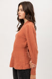 Puff Sleeve Sweater in Orange