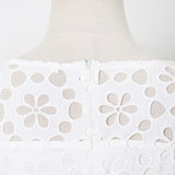 Puffed Sleeve Midi Lace Dress in colors
