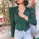 Puffed Sleeve Peplum Blazer in colors